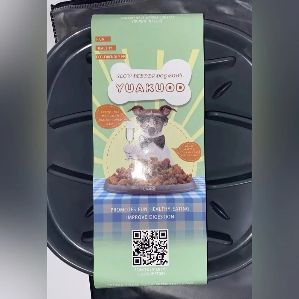 Slow Feeder Dog Bowl with Spreader